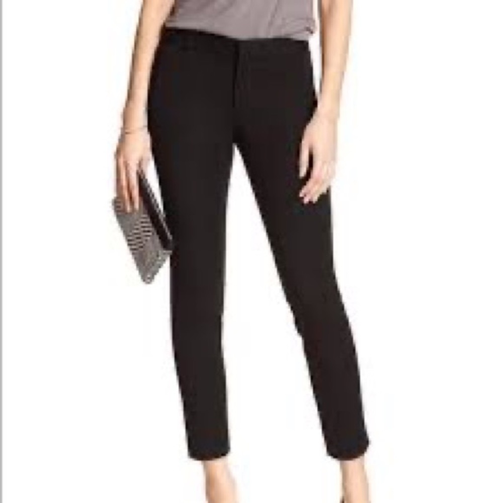 Banana Republic Factory Black Sloan Crop Stretch Work Pants
